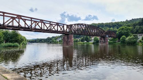Bridge over river against sky