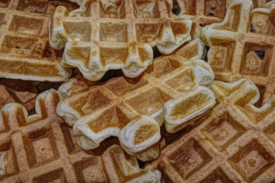 Background of belgian waffles 