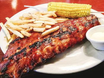 Close-up of food on plate