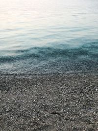 High angle view of sea waves