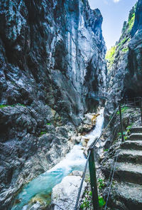 Scenic view of waterfall