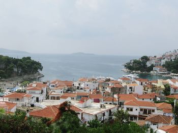 High angle shot of townscape