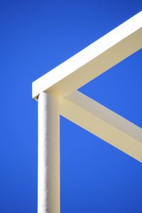 Low angle view of built structure against blue sky