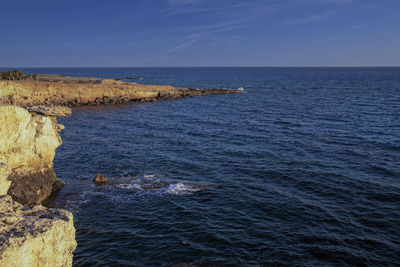 The coastline of famagusta in cyprus