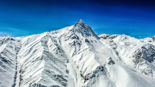 The famous tiger hill at dras, india during winter. 