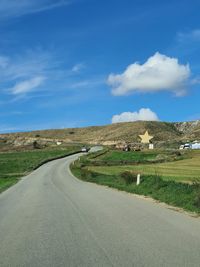 Christmas decoration on the country road