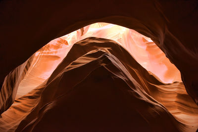 Low angle view of rock formation