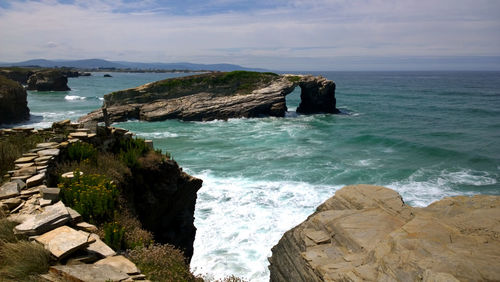 Scenic view of sea against sky