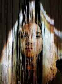 Close-up portrait of young woman