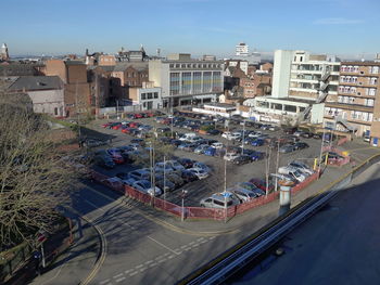 City street with buildings in background