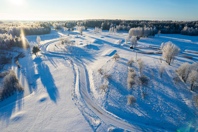 Snow covered landscape