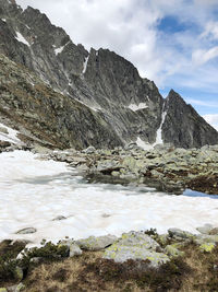 Scenic view of mountain against sky