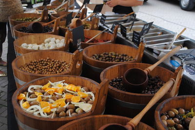 Close-up of food for sale in market