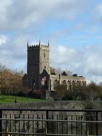 Church against cloudy sky