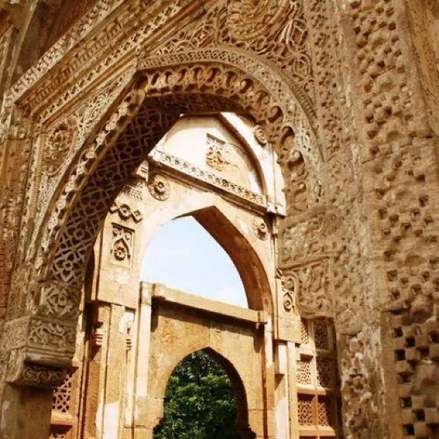 arch, architecture, built structure, low angle view, history, indoors, ornate, building exterior, religion, no people, arched, design, historic, day, place of worship, architectural column, architectural feature, entrance, travel destinations, famous place