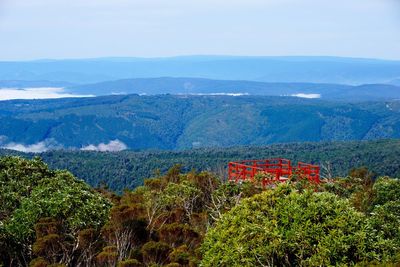 Scenic view of mountain against sky