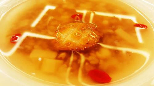 Close-up of soup in bowl