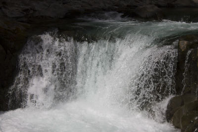 Scenic view of waterfall