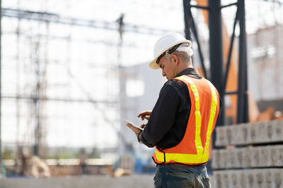 Man working at construction site