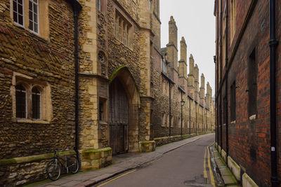 Narrow alley amidst buildings