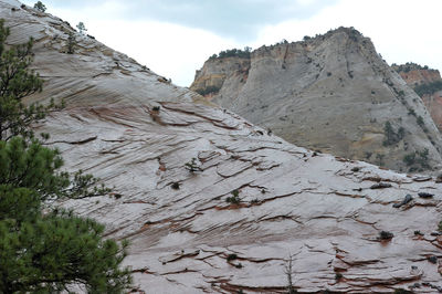 Scenic view of rocky mountains against sky