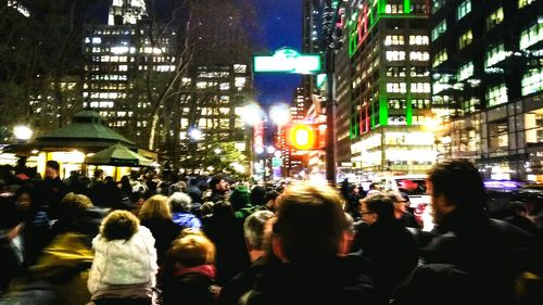 Crowd in a city