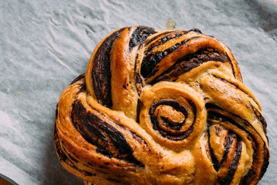 Close up of pastry on wax paper