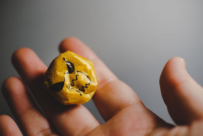 Close-up of person holding ice cream