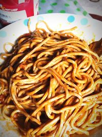Close-up of served food