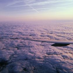 Scenic view of cloudscape against sky during sunset