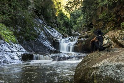 River flowing through rocks