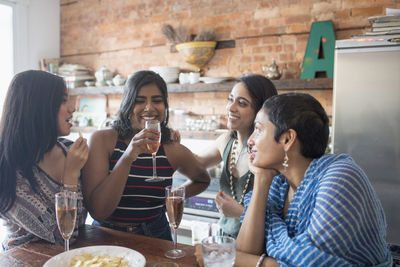 Young women at a party