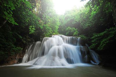 Scenic view of waterfall