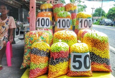 Close-up of fruits for sale in market