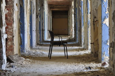 Interior of abandoned building