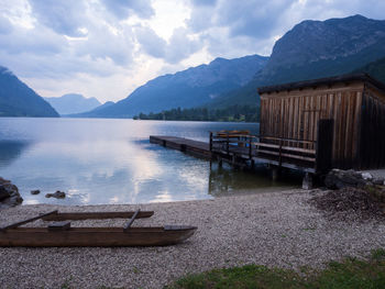 Scenic view of lake against mountains