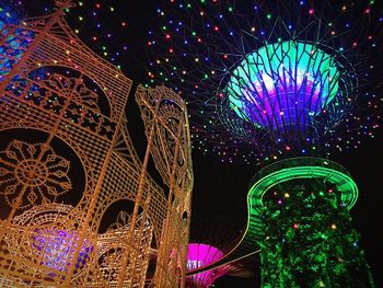 Low angle view of colorful lanterns