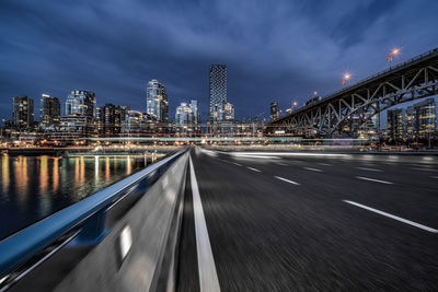 View of bridge with city in background