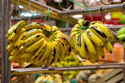 Close-up of fruits for sale at market stall