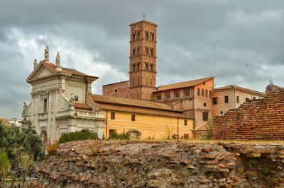 Low angle view of historic building against sky