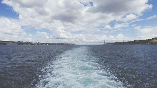 Scenic view of river against sky