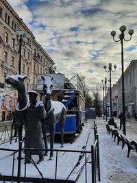 View of street in winter