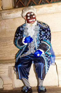 Portrait of man wearing mask