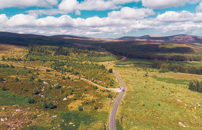 High angle view of landscape against sky