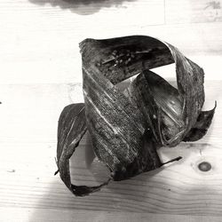 Close-up of wood on table