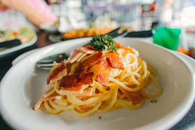 Close-up of food in plate