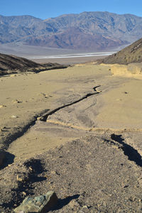 Scenic view of desert against sky