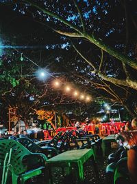 Group of people at night