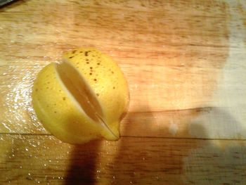 High angle view of fruit on table