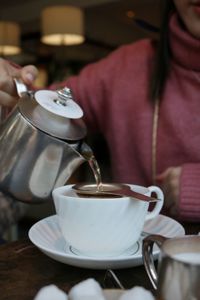 Close-up of coffee cup on table